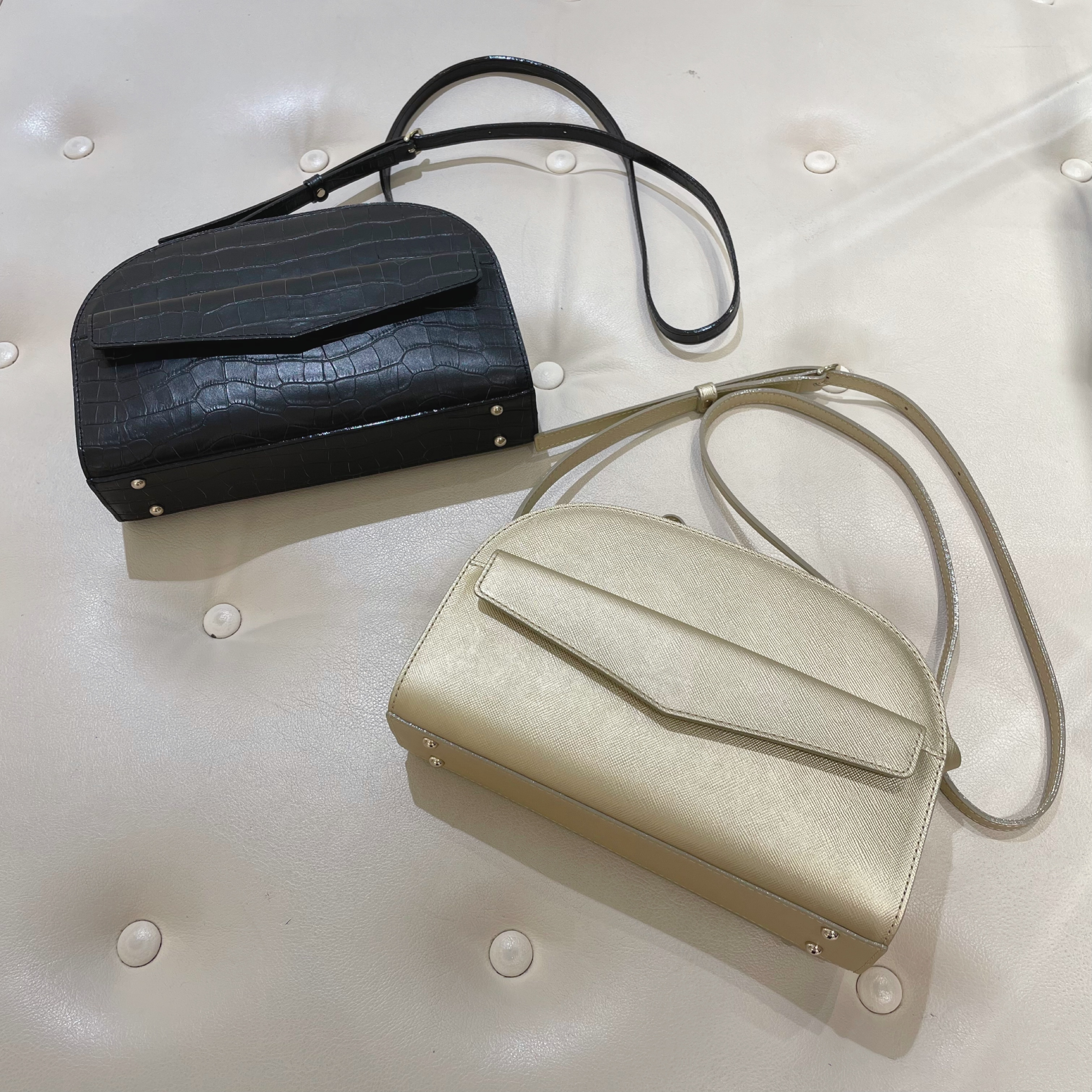 銀座かねまつ メッシュ型押し ハンドバッグ ショルダーバッグ